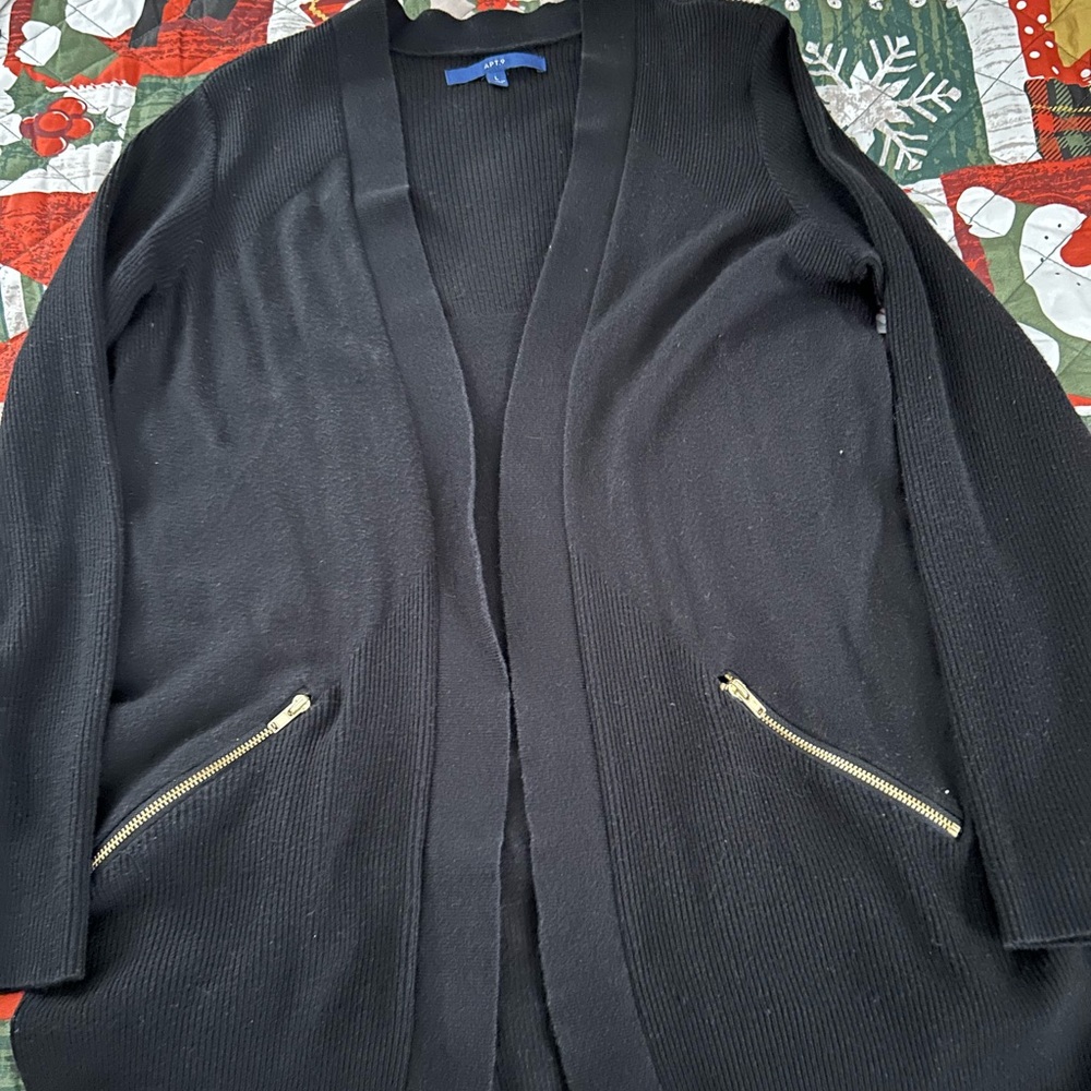 Women’s Apt 9 black cardigan sweater size large